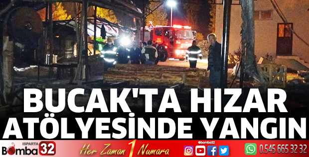 Bucak'ta hızar atölyesinde yangın