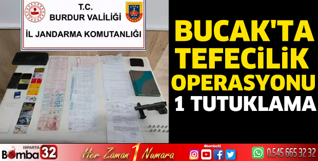 Bucak'ta tefecilik operasyonu