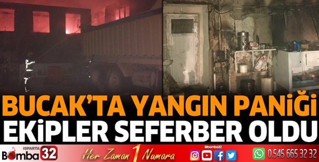 Bucak'ta yangın paniği ekipler seferber oldu