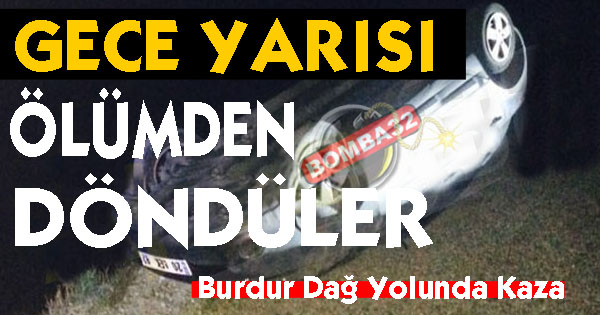 Burdur Dağ Yolunda Kaza