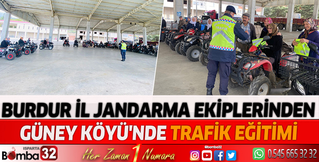 Burdur İl Jandarma ekiplerinden Güney Köyü'nde trafik eğitimi