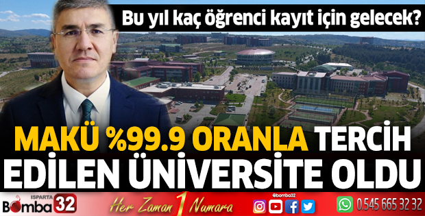 Burdur MAKÜ %99.9 oranla tercih edilen üniversite oldu