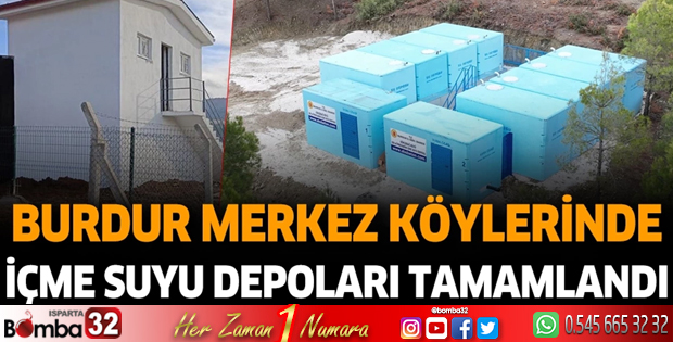 Burdur Merkez köylerinde içme suyu depoları tamamlandı