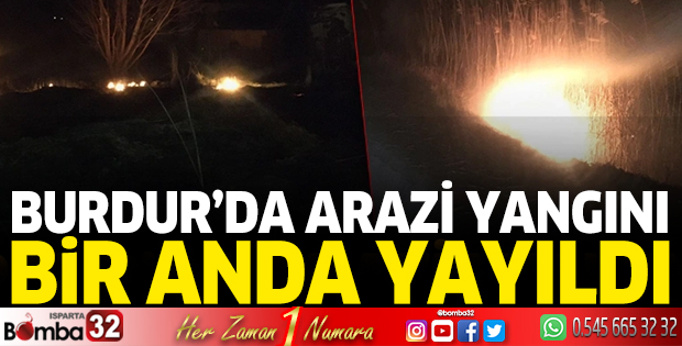 Burdur'da arazi yangını