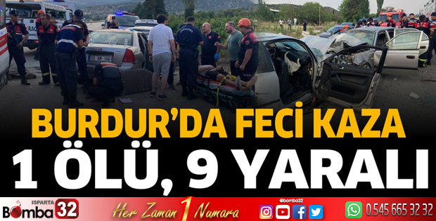 Burdur'da feci kaza 