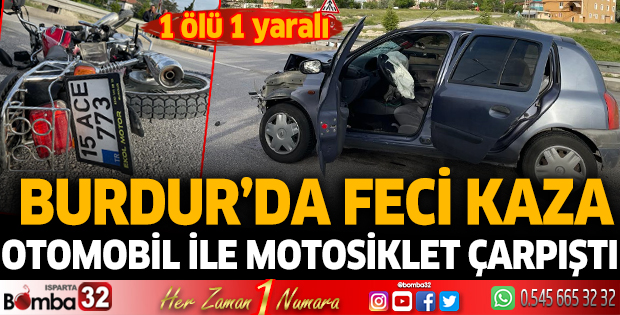 Burdur'da feci kaza