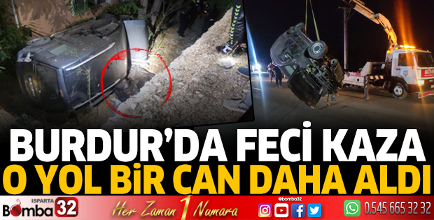 Burdur'da feci kaza