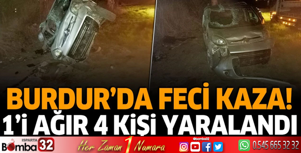 Burdur'da feci kaza