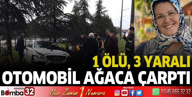 Burdur'da kaza: 1 ölü, 3 yaralı