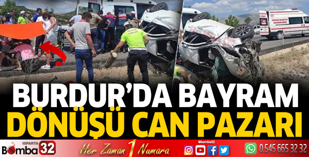 Burdur'da kazada 5 kişi yaralandı