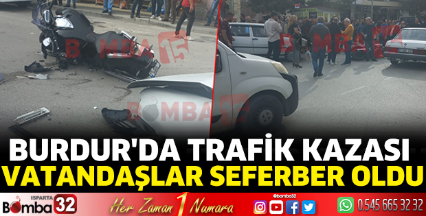 Burdur'da trafik kazası