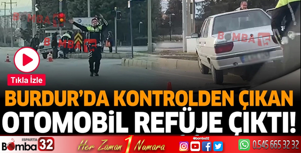 Burdur'da trafik kazası! Kontrolünü kaybetti, refüje çıktı