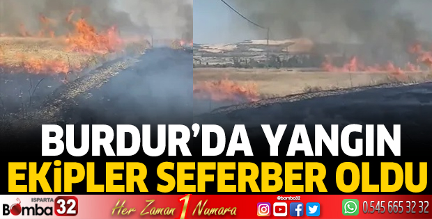 Burdur'da yangın