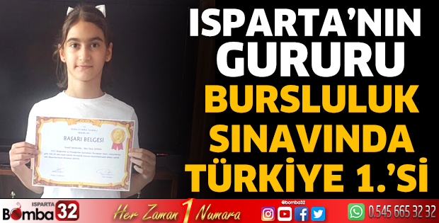 Bursluluk sınavında Türkiye1.'si oldu