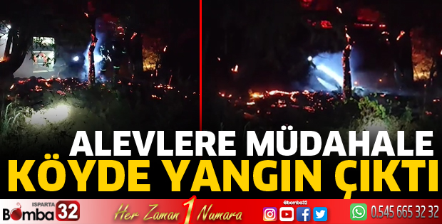 Büyükhacılar Köyü'nde yangın