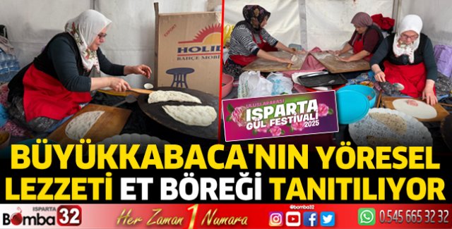 Büyükkabaca'nın yöresel lezzeti et böreği tanıtılıyor