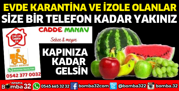 CADDE MANAV MEYVE VE SEBZENİZİ KAPINIZA KADAR GETİRİYOR