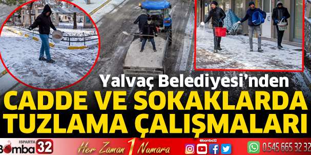 Cadde ve sokaklarda tuzlama yapıldı 