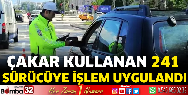 Çakar kullanan 241 sürücüye işlem uygulandı