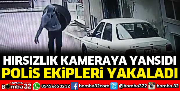 ÇALDIĞI KAZANLA KAMERALARA YAKALANDI