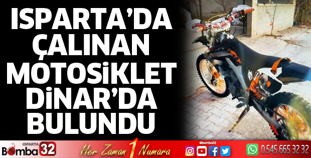 Çalınan motosiklet bulundu