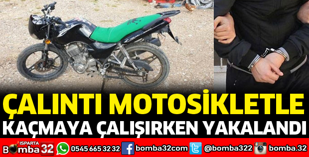 ÇALINTI MOTOSİKLETLE KAÇMAYA ÇALIŞIRKEN YAKALANDI