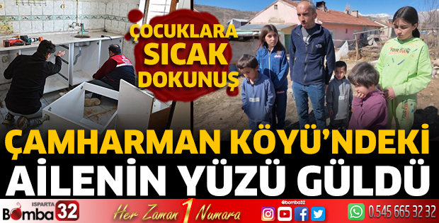 Çamharman Köyü’ndeki ailenin yüzü güldü