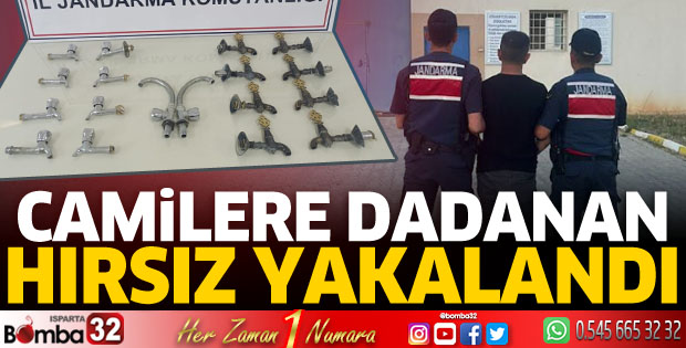 Camilere dadanan hırsız yakalandı