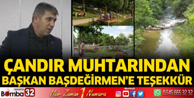 Çandır Muhtarından Başdeğirmen’e teşekkür