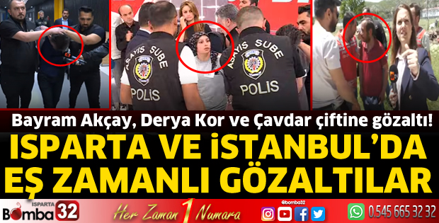 Canlı yayında gözaltına alındılar 