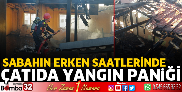 Çatıda yangın çıktı