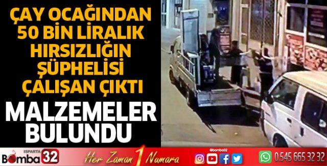 Çay ocağından 50 bin liralık hırsızlığın şüphelisi çalışan çıktı