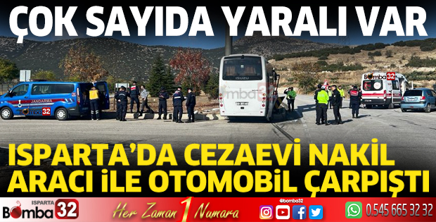 Cezaevi nakil aracı ile otomobil çarpıştı: Yaralılar var