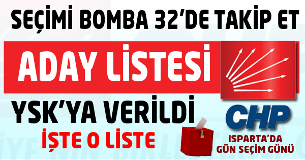 CHP ADAY LİSTESİNİ YSK'YA TESLİM ETTİ