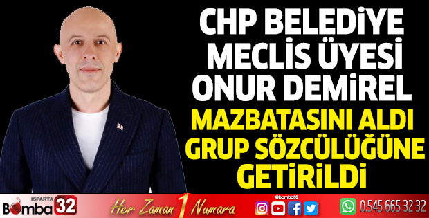 Onur Demirel mazbatasını aldı