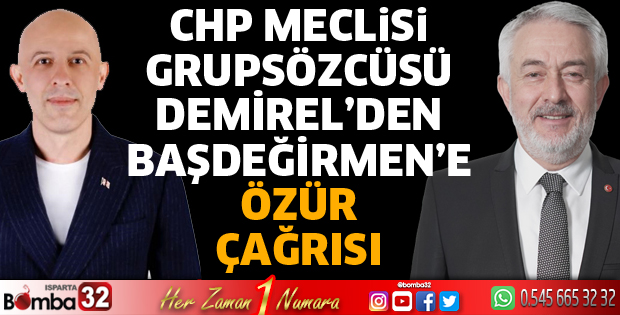 CHP Grup Sözcüsü Demirel'den özür çağrısı