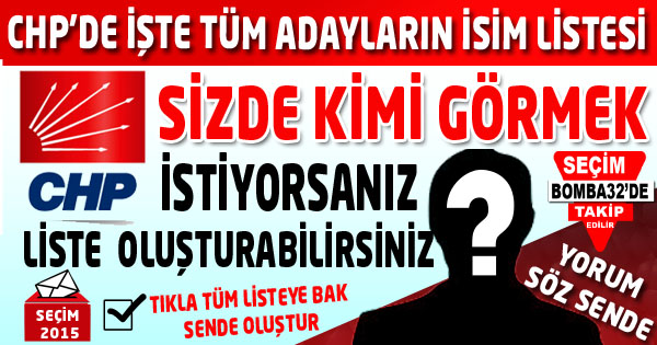 CHP Isparta Milletvekili Adayları Sizce Kim Olmalı?
