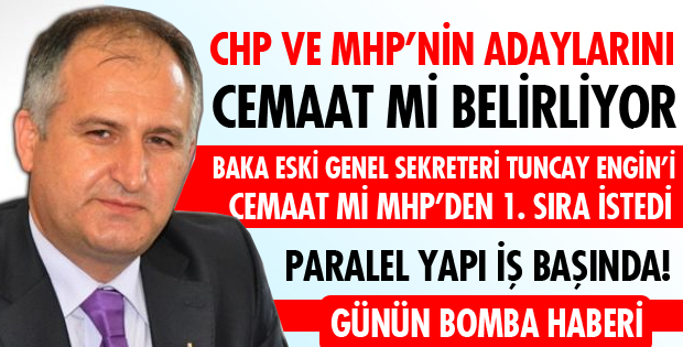 CHP VE MHP CEMAATİN ELİNDE