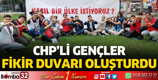 CHP'li gençler fikir duvarı oluşturdu