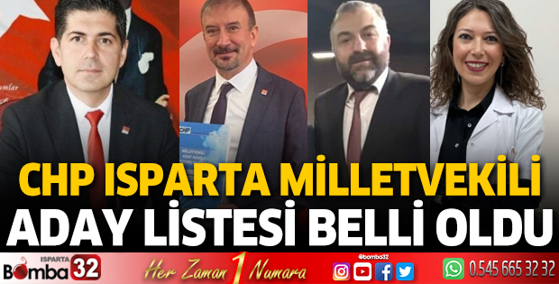 CHP'nin Isparta Milletvekili Aday Listesi 