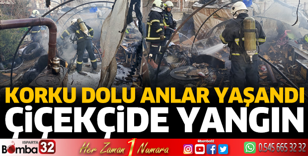 Çiçekçide yangın