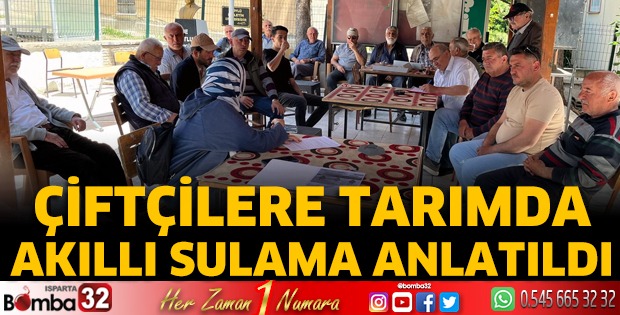 Çiftçilere tarımda akıllı sulama anlatıldı