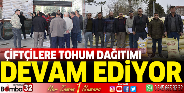 Çiftçilere tohum dağıtımı devam ediyor
