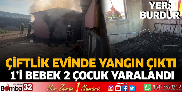 Çiftlik evinde yangın çıktı