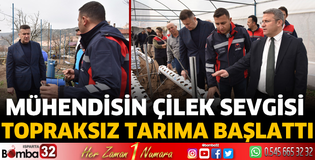 Çilek sevgisi topraksız tarıma başlattı