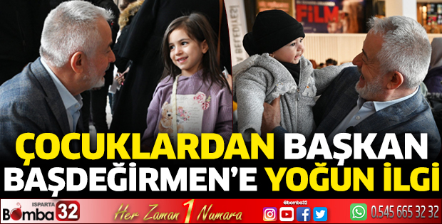 Çocuklardan Başkan Başdeğirmen’e yoğun ilgi