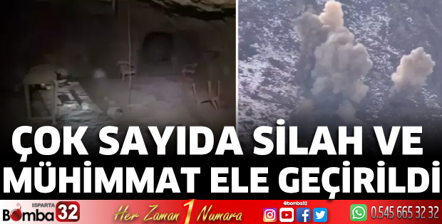 Çok sayıda silah ve mühimmat ele geçirildi