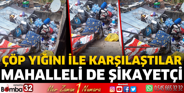 Çöp yığını ile karşılaştılar