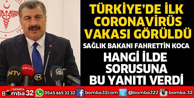 CORONAVİRÜS HANGİ İLDE SORUSUNA YANIT VERDİ