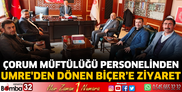 Çorum Müftülüğü personelinden Biçer’e ziyaret